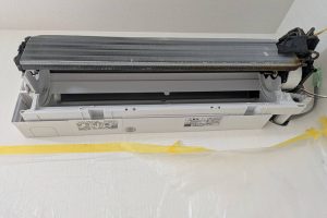 ドレンパン分解送風ファン抜き洗浄